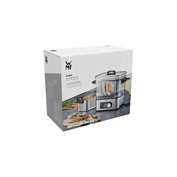 WMF WMF Lono 2in1 Sous Vide Garer Pro z wkładką do wolnego gotowania (1500 W, gotowanie próżniowe, powolne gotowanie, pojemnik na wodę 6,0 l, funkcja timera do 72 godzin)