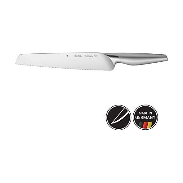 WMF Nóż do chleba WMF Chef's Edition podwójnie ząbkowany 37 cm, nóż wielofunkcyjny, specjalna stal ostrza, kuty nóż, cięcie wydajności, drewniana obudowa, ostrze 24 cm