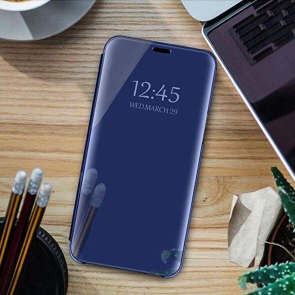 Pokrowiec Smart Clear View do Huawei Y6P niebieski