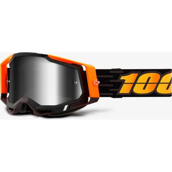 100% Gogle 100% RACECRAFT 2 COSTUME 2 (Szyba Srebrna Lustrzana Anti-Fog, LT 25%+/-5% + Szyba Przezroczysta Anti-Fog, LT 88%-92% + 10 Zrywek) (NEW)