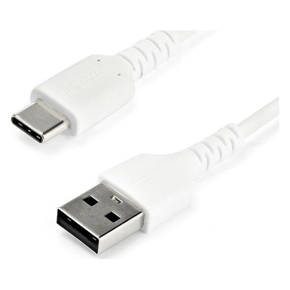 Kabel USB StarTech USB-A - USB-C 1 m Biały (RUSB2AC1MW)