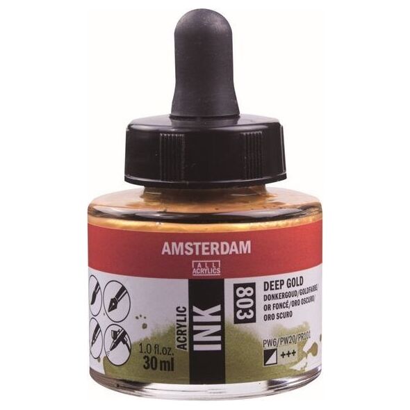 Artequipment AMSTERDAM ACRYLIC INK 30 ml - DEEP GOLD uniw