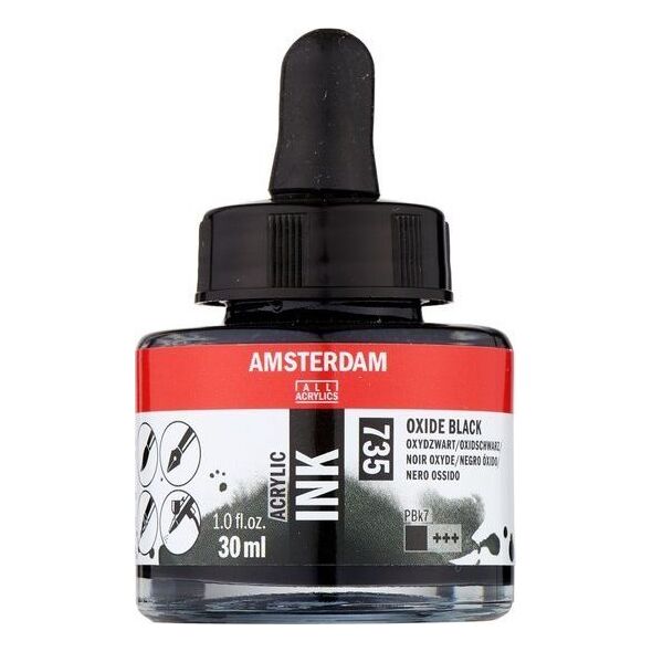 Artequipment AMSTERDAM ACRYLIC INK 30 ml - OXIDE BLACK uniw