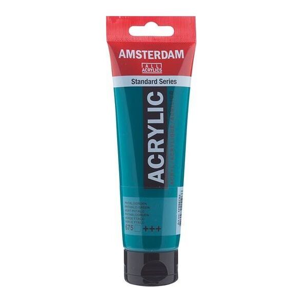 Artequipment Farba akrylowa TALENS AMSTERDAM 120ml 675 - PHTHALO GREEN uniw