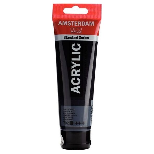 Artequipment Farba akrylowa TALENS AMSTERDAM 120ml 702 - LAMP BLACK uniw