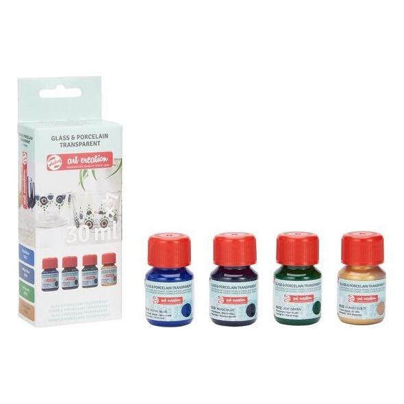 Artequipment TALENS GLASS PORCELAIN SET 4x30 ml. BLUES uniw