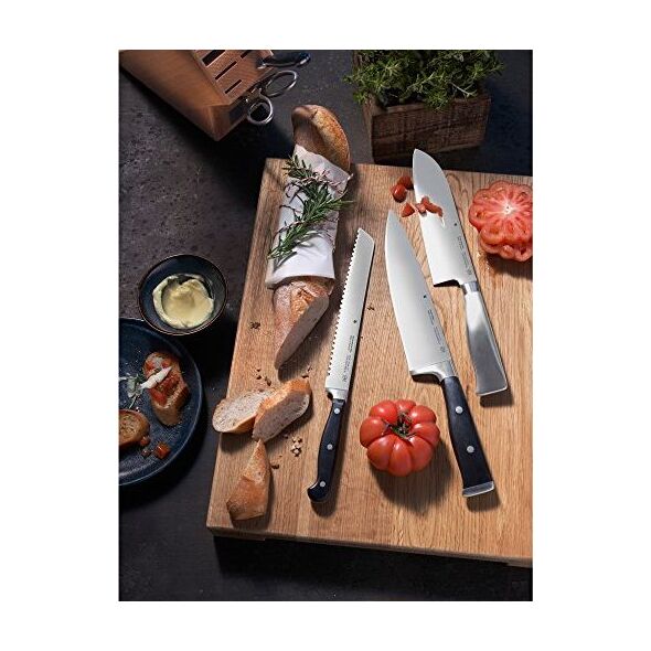 WMF Nóż do chleba WMF Grand Gourmet ząbkowany 32 cm, specjalna stal ostrza, wyprodukowany w Niemczech, kuty nóż, cięcie wydajności, ostrze 19 cm