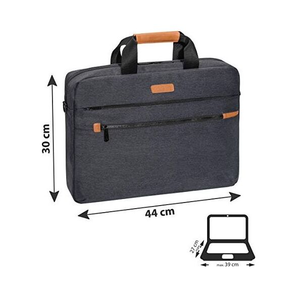 Torba Pedea Torba na laptopa PEDEA Torba Elegance Pro na notebook 15,6 cala (39,6 cm) Torba na ramię z paskiem na ramię i przegrodą na tablet do 27,96 cm (11 cali), szara