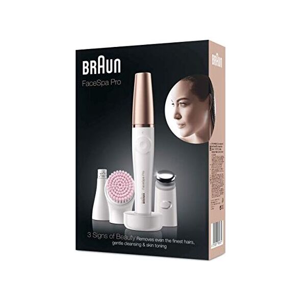 Braun Braun Pro 912 FaceSpa, urządzenie do pielęgnacji twarzy 3 w 1, zasilanie bateryjne, biały / brąz