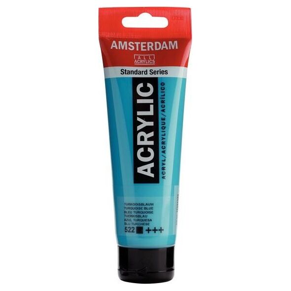 Artequipment Farba akrylowa TALENS AMSTERDAM 120ml 522 - TURQUOISE BLUE uniw
