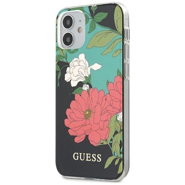 Guess Guess GUHCP12SIMLFL01 iPhone 12 mini 5,4 czarny/black N1 Flower Collection