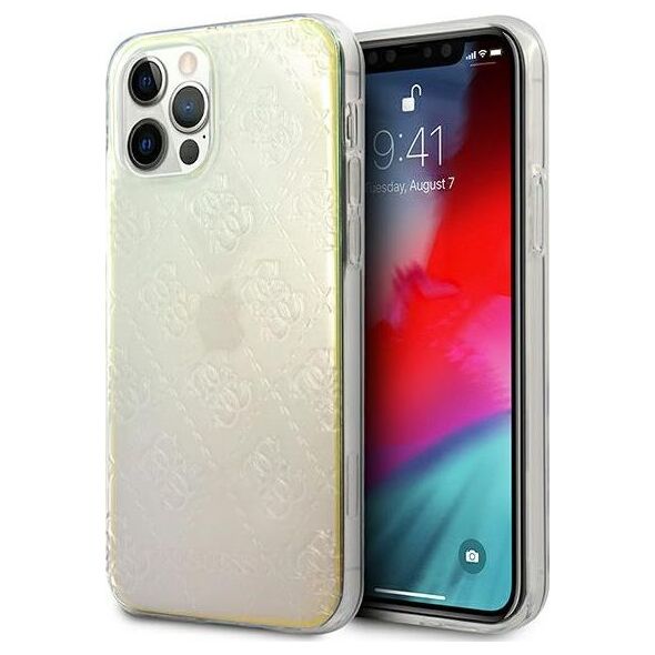 Guess Guess GUHCP12M3D4GIRBL iPhone 12/12 Pro 6,1 opalowy/iridescent hardcase 4G 3D Pattern Collection