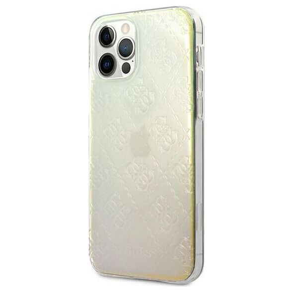 Guess Guess GUHCP12M3D4GIRBL iPhone 12/12 Pro 6,1 opalowy/iridescent hardcase 4G 3D Pattern Collection