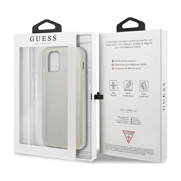 Guess Guess GUHCP12M3D4GIRBL iPhone 12/12 Pro 6,1 opalowy/iridescent hardcase 4G 3D Pattern Collection
