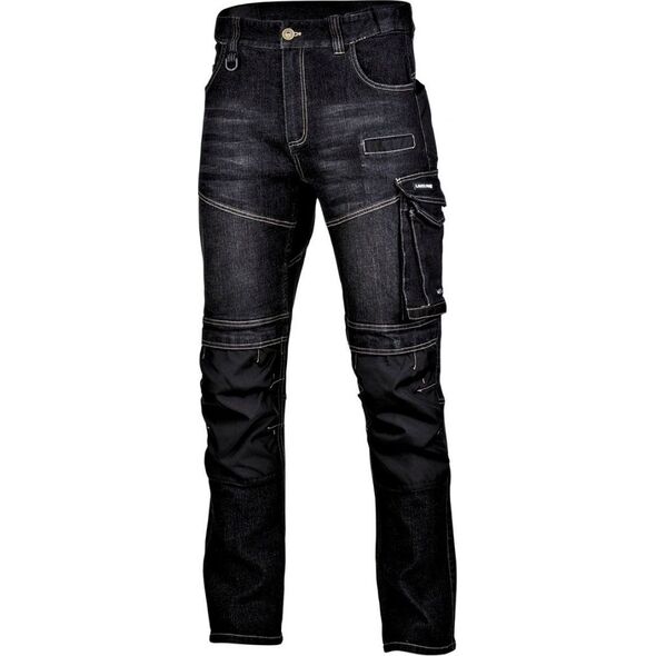 Lahti Pro SPODNIE JEANSOWE CZARNE STRETCH ZE WZMOCN., "2XL", CE, LAHTI