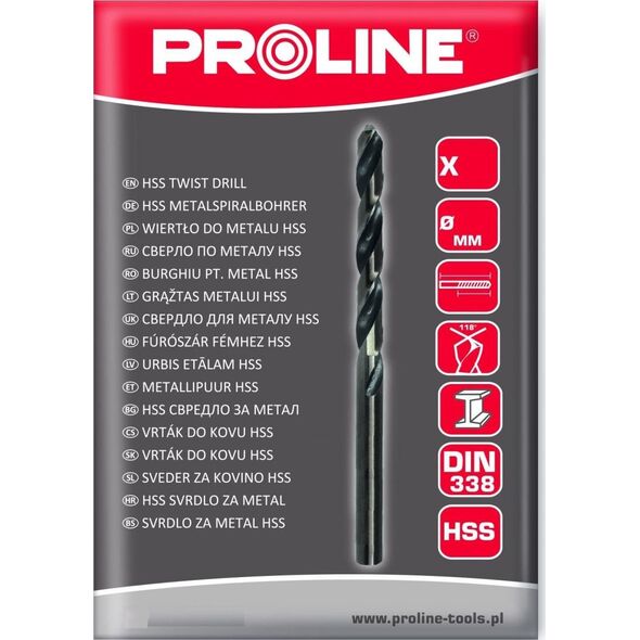 Wiertło Pro-Line WIERTŁO DO MET HSS DIN338 SZLIF.KR. 8.5MM SZT.1 PUD. PROLINE