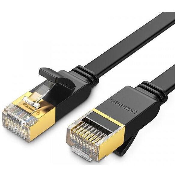 Ugreen Płaski kabel sieciowy UGREEN NW106 Ethernet RJ45, Cat.7, STP, 8m (czarny)