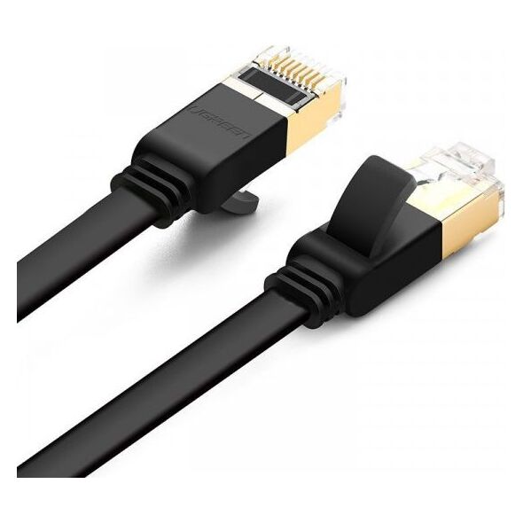 Ugreen Płaski kabel sieciowy UGREEN NW106 Ethernet RJ45, Cat.7, STP, 8m (czarny)