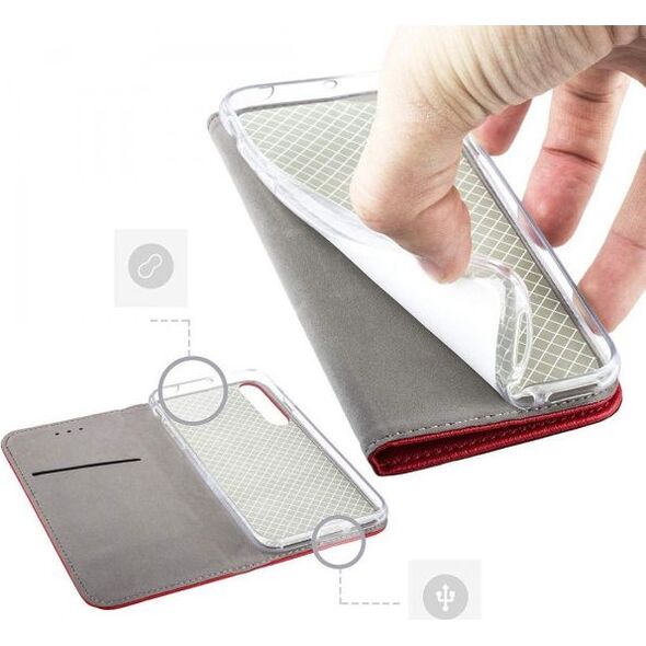 Etui SAMSUNG GALAXY A42 5G portfel z klapką Flip Magnet czerwone