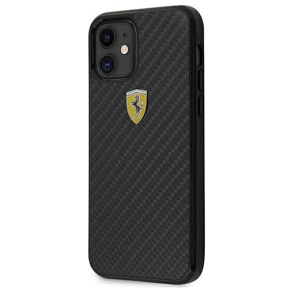 Ferrari Ferrari FERCAHCP12SBK iPhone 12 mini 5,4 czarny/black hardcase On Track Real Carbon