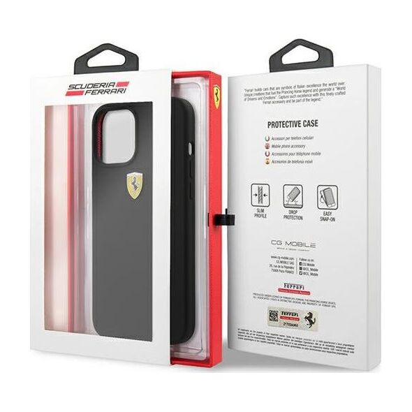 Ferrari Ferrari FESSIHCP12LBK iPhone 12 Pro Max 6,7 czarny/black hardcase On Track Silicone