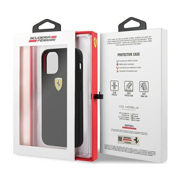 Ferrari Ferrari FESSIHCP12SBK iPhone 12 mini 5,4 czarny/black hardcase On Track Silicone