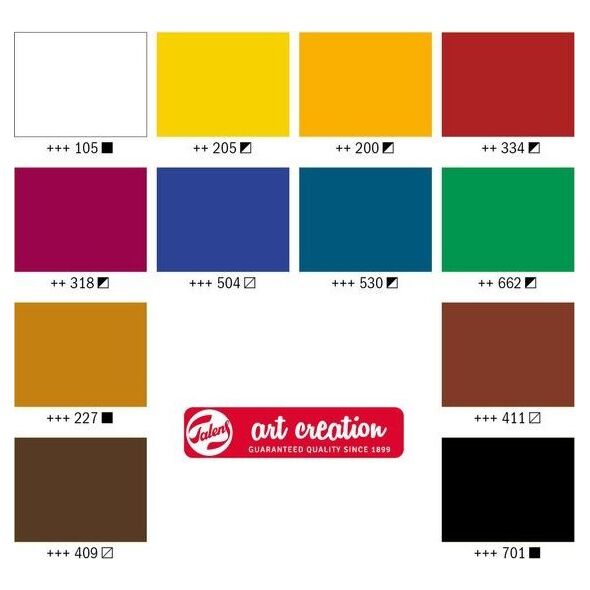Artequipment TALENS Art Creation Farby olejne 12 x 12 ml uniw