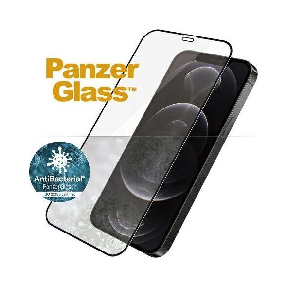 PanzerGlass Szkło hartowane antybakteryjne E2E Super+ do iPhone 12, iPhone 12 Pro (2711)