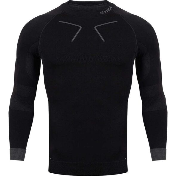 Alpinus Bluza termoaktywna męska Alpinus Tactical Base Layer czarno-szara GT43219 Alpinus S