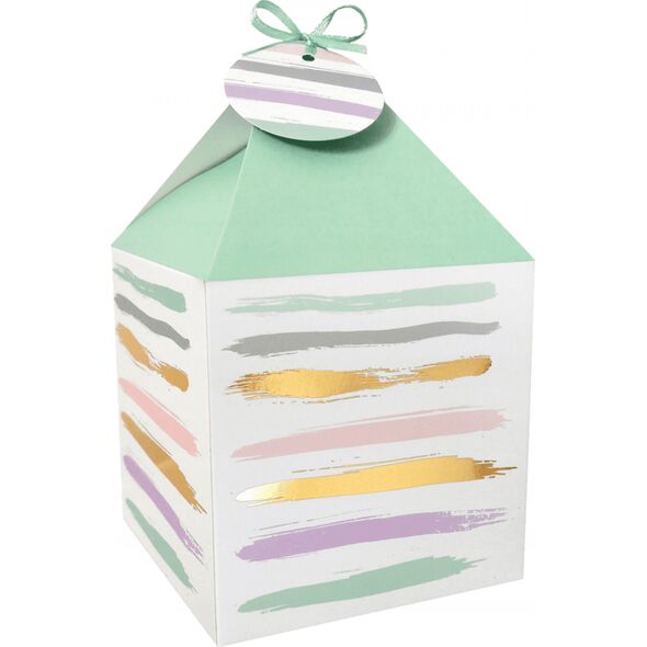Incood Pudełko na prezenty 11x11 pastelowo-złote 4szt