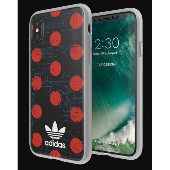 Adidas ETUI ADIDAS OR CELAR CASE IPHONE X / XS CZERWONO-BIAŁY standard