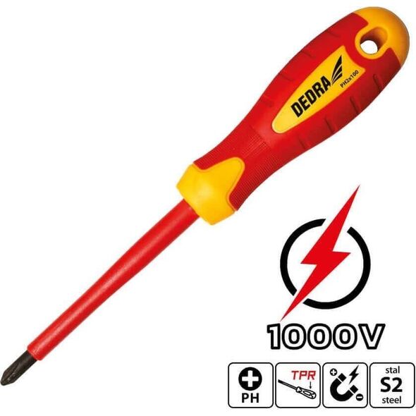 Dedra Wkrętak izolowany PH0x60mm