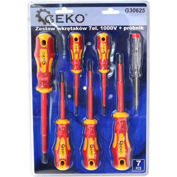 Geko Zestaw wkretaków 7el. 1000V + próbnik model nr. 1 (24)