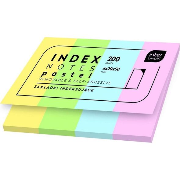 Interdruk Zakładki indeksujące Pastel 200szt