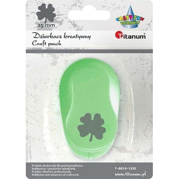 Titanum Dziurkacz z motywem Koniczynka czterolistna 25mm