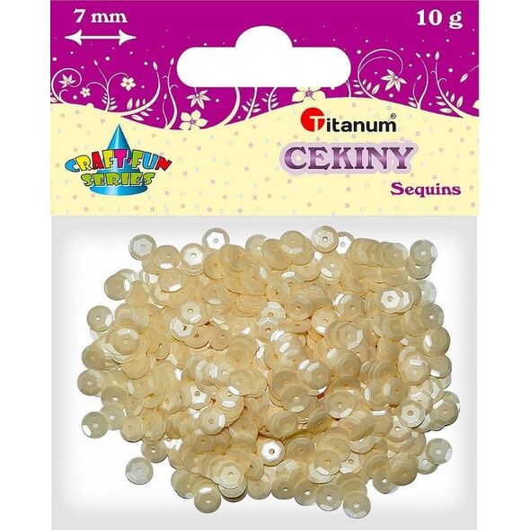 Titanum Cekiny okrągłe 10g matowe białe