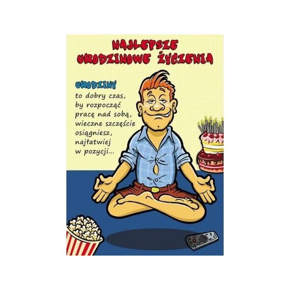 Stamp Karnet Comic B6 + koperta wzór nr 03 Urodziny