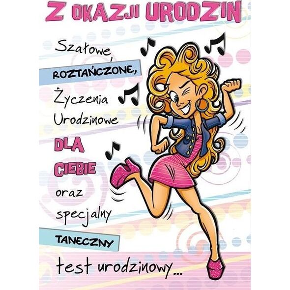 Stamp Karnet Comic B6 + koperta wzór nr 12 Urodziny