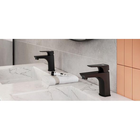 Bateria umywalkowa KFA Mokait stojąca czarny (5532-815-81)