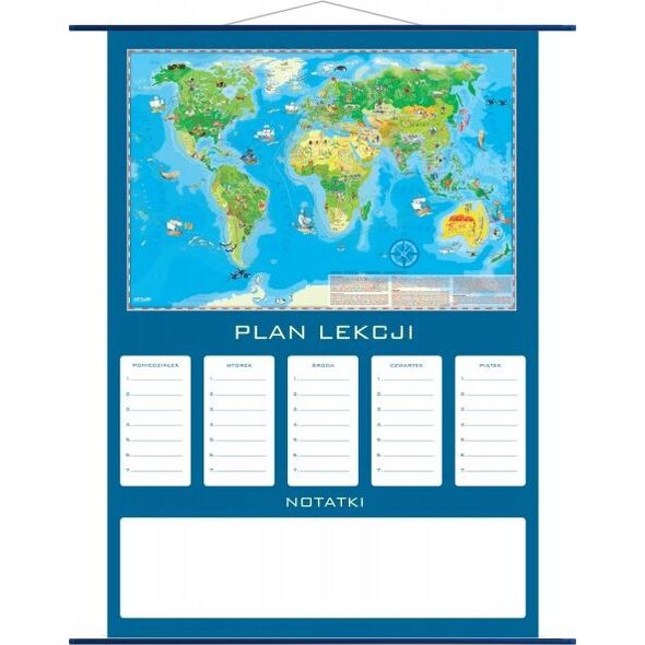 Artglob Plan lekcji - mapa Świat Młodego Odkrywcy