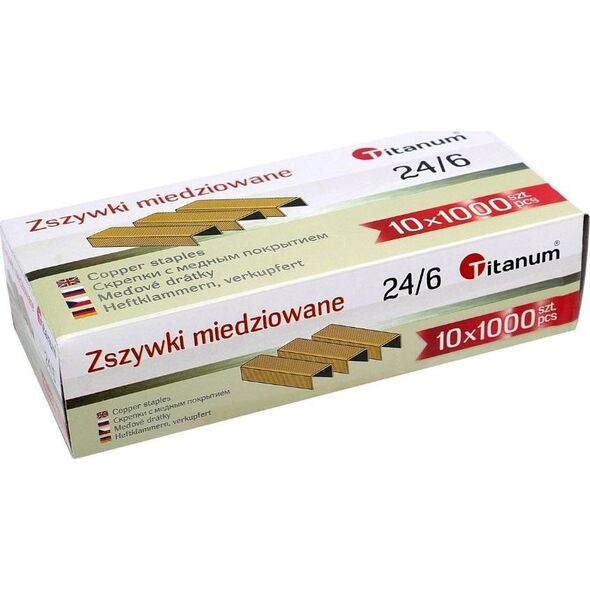 Titanum Zszywki miedziowane 24/6 1000szt.