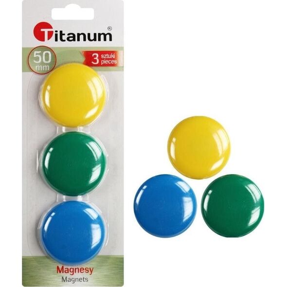 Titanum Magnesy do tablic 50mm 3szt