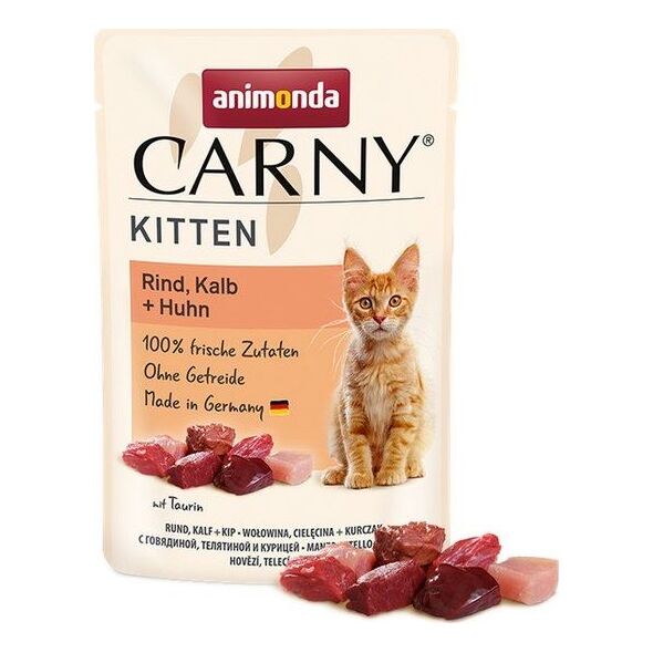 Animonda ANIMONDA KOT sasz.85g CARNY KITTEN WOŁOWINA CIELĘCINA KURCZAK