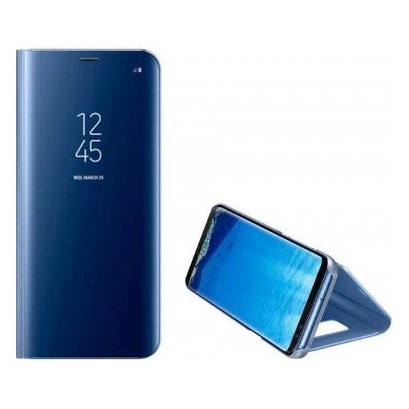Etui Clear View Samsung A42 A426 niebieski/blue