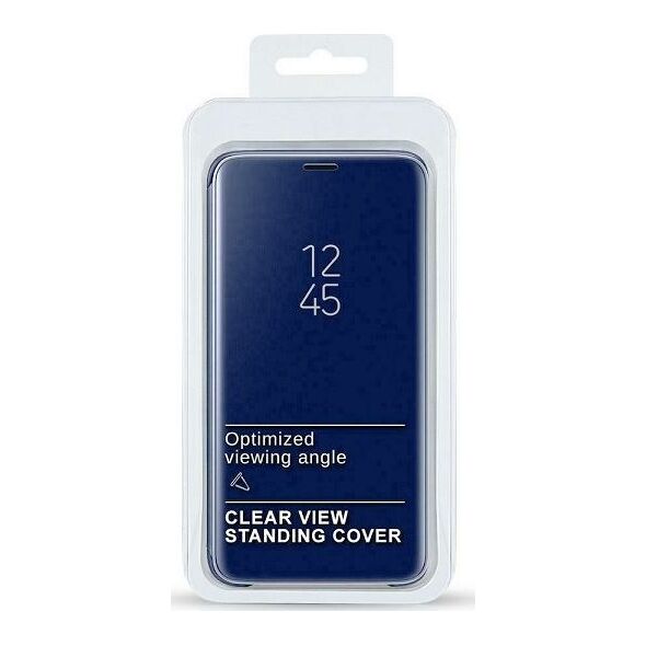 Etui Clear View Samsung A42 A426 niebieski/blue