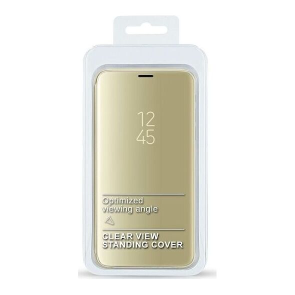Etui Clear View Realme 7 Pro złoty/gold