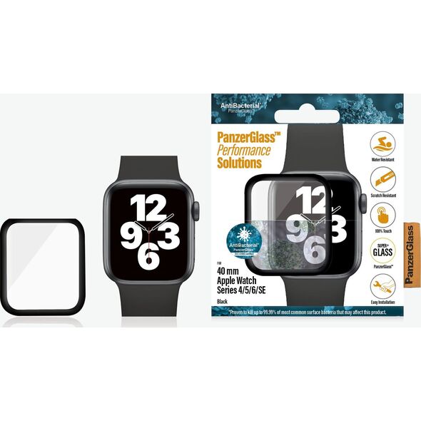 PanzerGlass Szkło antybakteryjne do Apple Watch Series 4/5/6/SE 40mm (2016)