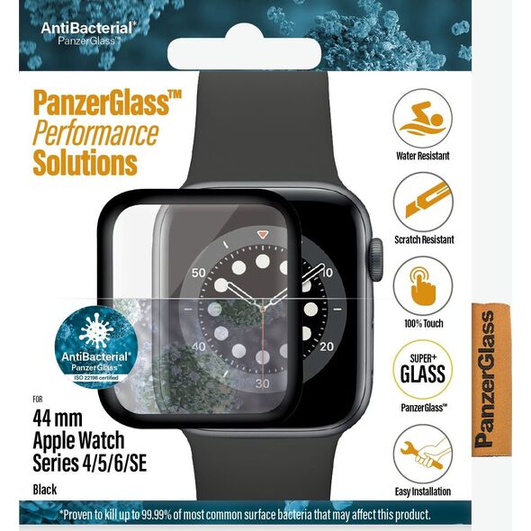 PanzerGlass Szkło antybakteryjne do Apple Watch Series 4/5/6/SE 44mm (2017)