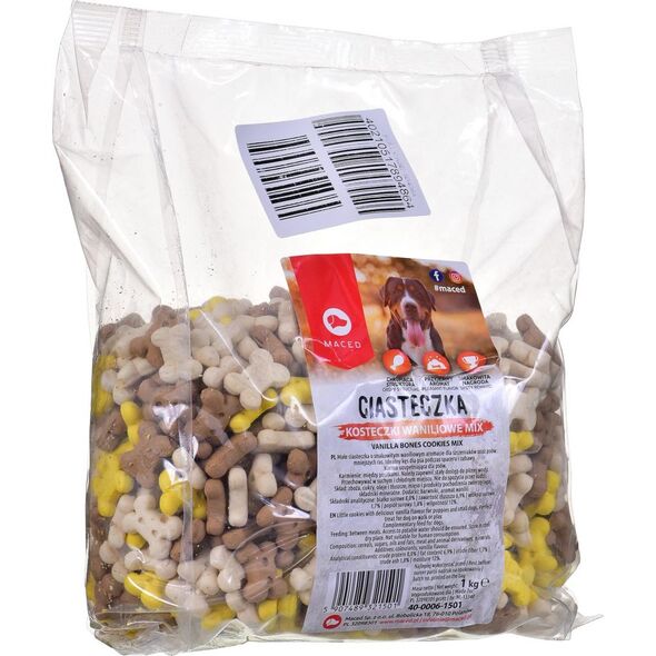 Maced Ciastka dla psa - waniliowe kosteczki mix 1 kg