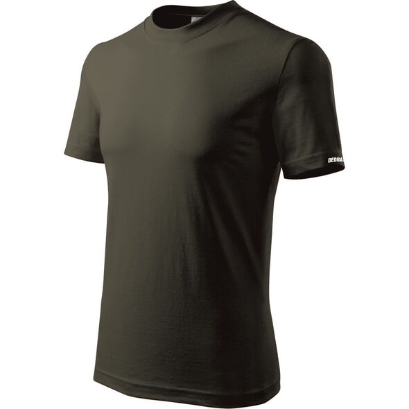 Dedra Koszulka męska T-shirt L, kolor army, 100% bawełna